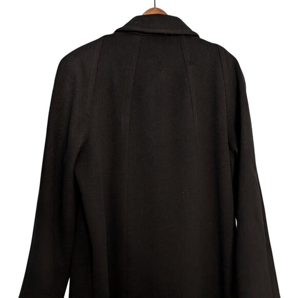 Pendleton Womens Wool Overcoat Size 12 Black Long Button-Up Winter lined - Picture 10 of 16